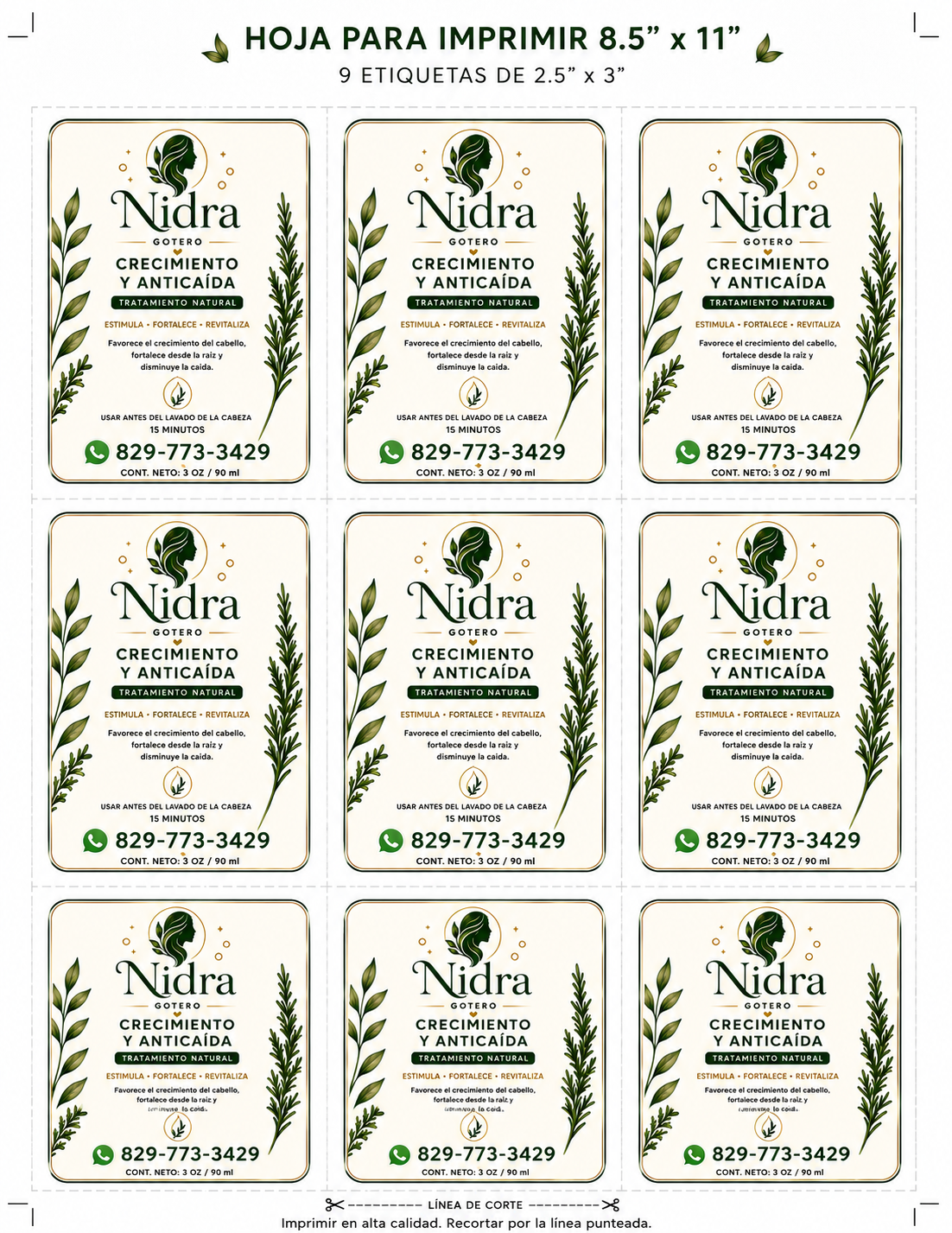 Gotero Nidra 3 oz / 90 ml